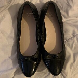Cole Haan Women's Glossy Black Balet Flats